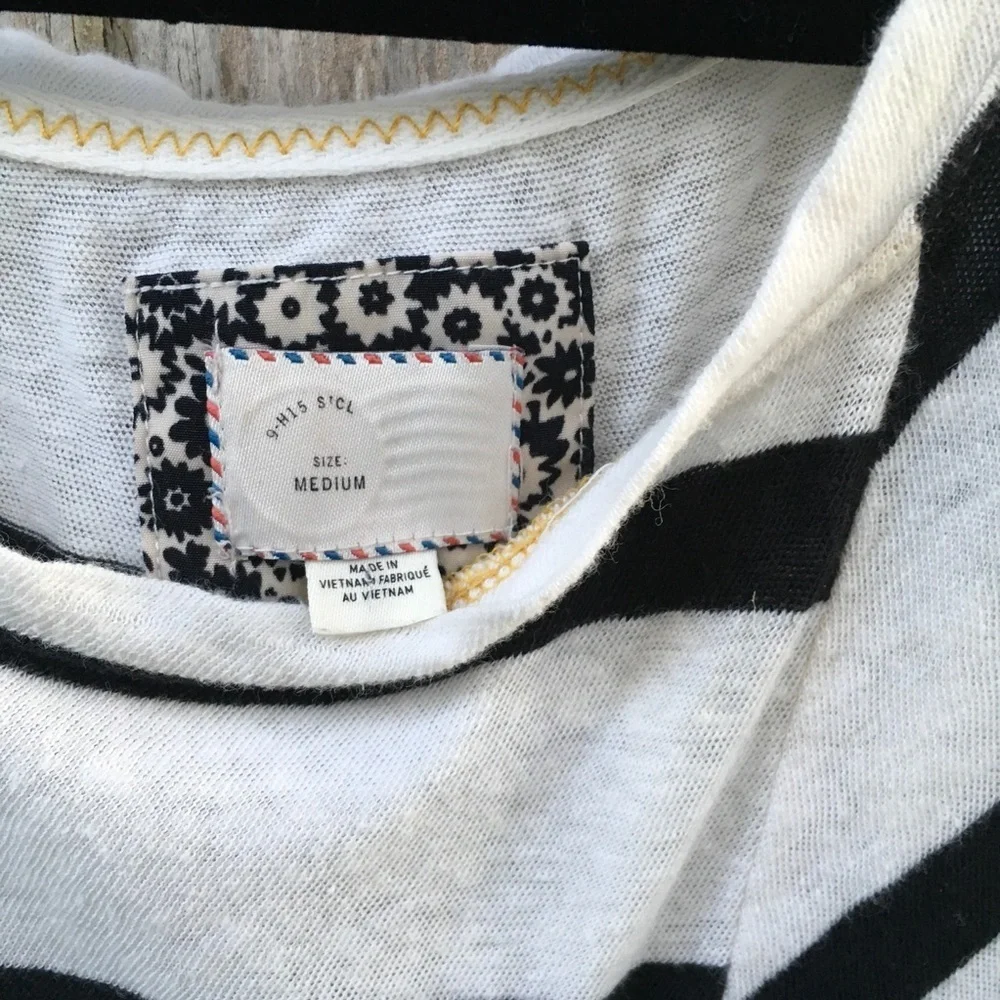 Anthropologie Postmark Linen Blend Pocket Tee Medium - Picture 4 of 6